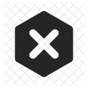 Cross Hexagon Check Cross Icon