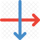 Cross intersecting  Icon