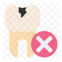 Cross Out Caries Cavity Icon