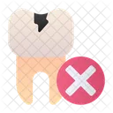Cross Out Caries Cavity Icon