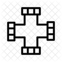 Cross Pipe Plumbing Steel Icon