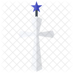 Cross Religious Flat Icon  Icon