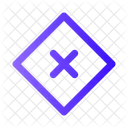 Cross Rhombus Cross Deny Icon