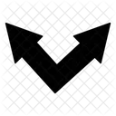 Cross Road Arrow Icon Icon