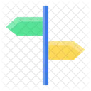 Cross road sign  Icon