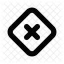 Cross round rhombus  Icon
