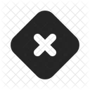 Cross Round Rhombus Check Cross Icon