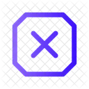 Cross Square Straight Cross Deny Icon