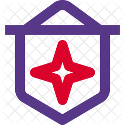 Cross Star Badge  Icon