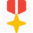 Cross Star Medal Medal Badge Icon