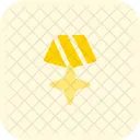 Cross Star Medal Medal Badge Icon