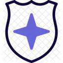Cross Star Shield Medal Icon