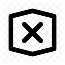 Cross Stretched Hexagon  Icon