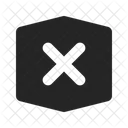 Cross Stretched Hexagon Check Cross Icône