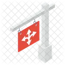 Junction Board Crossway Symbol Road Intersection Icon