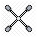 Cross wheel key  Icon