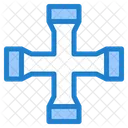 Cross Wrench Construction And Tools Garage Icon