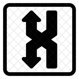Crossed Arrow Button  Icon