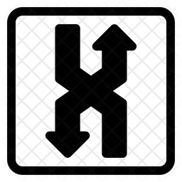 Crossed Arrow Button  Icon