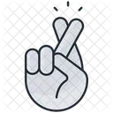 Crossed Fingures Crossed Adult Icon