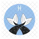 Crossed Tails Mermaid Tails Pisces Sign Icon