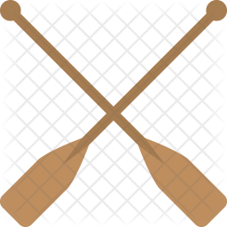 Crossed Oars Icon - Download in Flat Style