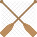 Oars Wooden Crossed Icon