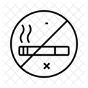 Crossed Out Cigarette Cigarette No Smoking Icon