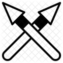 Crossed Spears Weapon War Tools Icon