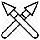Crossed Spears Weapon War Tools Icon