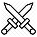 Crossed Swords Weapon Sword Icon