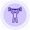 Icono De Linea De Entrenamiento De La Parte Superior Del Cuerpo Icono