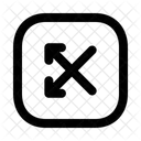 Crossing Directions Horizontal Left Squarearrow Navigation Navigate Icon