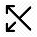 Crossing Directions Horizontal Leftarrow Navigation Navigate Icon