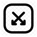 Crossing Directions Vertical Down Squarearrow Navigation Navigate Icon