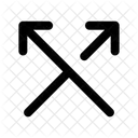 Crossing Directions Vertical Up Arrow Navigation Navigate Icon