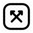 Crossing Directions Vertical Up Squarearrow Navigation Navigate Icon