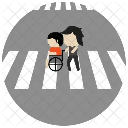 Crossing road Logo Icon