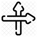 Crossroad Way Street Icon