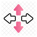 Crossroad Arrows Multi Direction Approach Icon