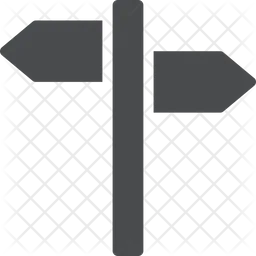 Crossroad Sign  Icon