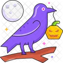 Crow Bird Pumpkin Icon