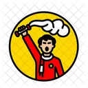 Crowd Flares Bright Burning Icon