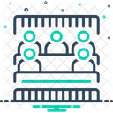 Bleacher People Crowd Icon