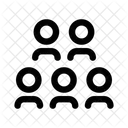 Crowded Crowd Groups Icon