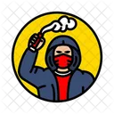 Crowd Smoke Bomb Thick Colored Icon
