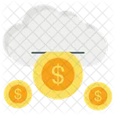 Crowdfunding Cloud Service Coin Icon