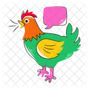 Crowing Rooster  Icon