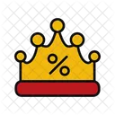 Discount Crown Percentage Icon
