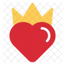 Crown Love Heart Icon